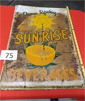 Pure Sun-Rise Beverages Metal Sign