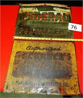 2 Metal Signs Federal Fertilizers & Schrock Fert