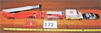 Big Red Fire Truck Toy / Model Toy Lot