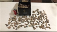 Vintage box FULL of arrowheads and other stones