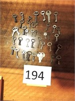 41 Vintage Handcuff Barrel Keys