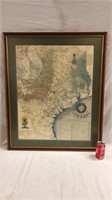 Sesquicentennial map of Texas 36 inches tall and