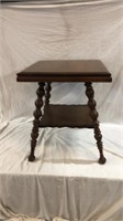 Antique oak lamp table needs tightened