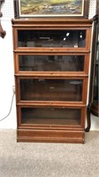 4 section stacking oak bookcase