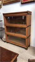 3 section stacking oak bookcase