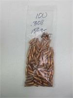 308, 152 Grain FMJ, 100 Bullets