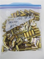 45 ACP Brass, Ready To Load, 100 ea.