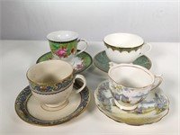 (4) Teacup and Saucer Sets