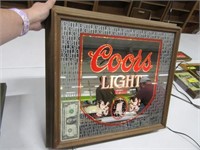 Coors Light Lighted Sign Mirror NICE 23"x20.5"