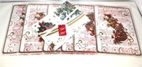 (6) pc William Sonoma Christmas Tablecloth Set