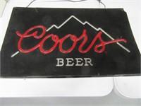 COORS BEER Poly Wall LightUp Sign AS IS