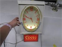 Vintage COORS LIGHT Wall Advertising Clock Light
