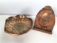 Gregorian Copper Letter Holder & Dish