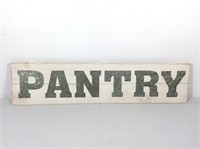 Decorative Wood and Tin "Pantry" Sign