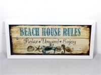 "Beach House Rules" Framed Decorative Print