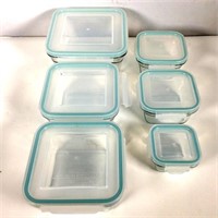 (6) Glasslock Containers,