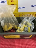 Plastic ammo box with shotgun shells