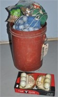 5-gal bucket & more of golf balls