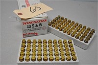 (100) Rounds of Winchester 40  S&W ... SEE NOTE