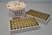 (100) Rounds of Winchester 40  S&W ... SEE NOTE
