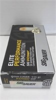 BOX SIG SAUER 9MM AMMO