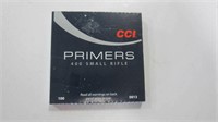 100 CCI SMALL RIFLE PRIMERS 400