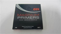 100 CCI SMALL RIFLE PRIMERS 450