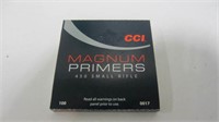 100 CCI SMALL RIFLE PRIMERS 450