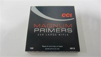 100 CCI LARGE RIFLE PRIMERS 250