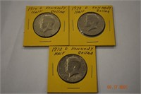 2- 1972-D & 1- 1974-D Kennedy Half Dollar