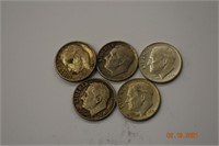 5- 1962-1964 US Silver Dimes