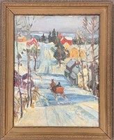 EXCEPTIONAL EARLY 1900’S FOLKSY QUEBEC PAINTING