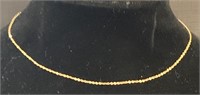 FINE 10K GOLD NECKLACE - 14 INCHES