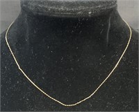 FINE 10K GOLD NECKLACE - 16 INCHES