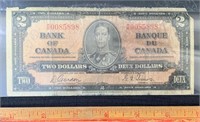 1937 BANK OF CANADA TWO DOLLAR BANK NOTE