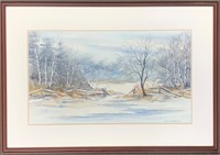 LOVELY DAN MUNRO WATERCOLOR - PICTOU COUNTY, NS