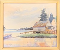 LOVELY FRED NICHOLAS SIGNED WATERCOLOR