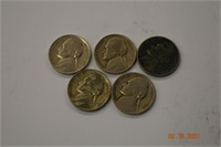 5- 1941-1943 US Nickels