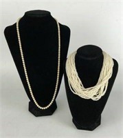 Carolee Pearl Choker & Pearl Necklace