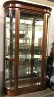 Lighted Display Cabinet with 4 Glass Shelves