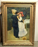 Ornate Framed Oil Painting of Dancing Couple