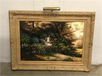 Oil on Canvas, Gilt Wood Frame