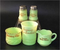 Heisey Ivorina Souvenir Shakers, Cup & More