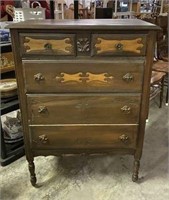 Antique 5 Drawer Chest on Casters