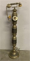 Antique Style Brass Floor Standing Dial Telephone