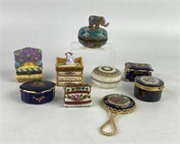 Gilded Porcelain Trinket Boxes & More
