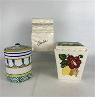 Painted & Glazed Cookie Jars, Lot of 3