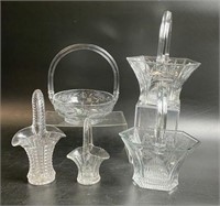 Heisey Clear Glass Baskets