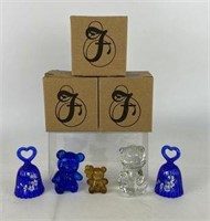 Fenton Signed Bells & Bear Figurines