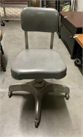 Leather Swivel Adjustable Height Office Chair